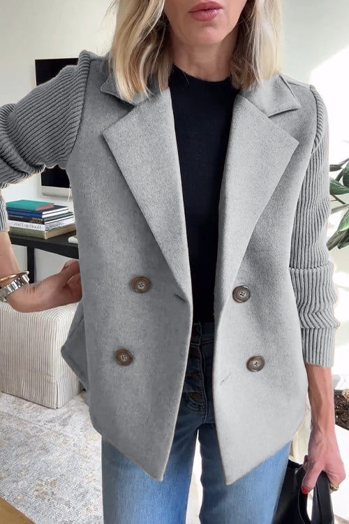 Celeste | Elegant Blazer med Strikkede Ermer