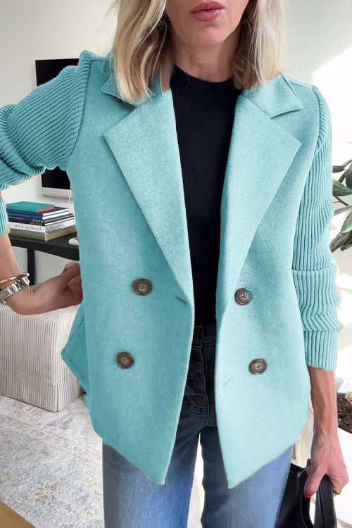 Celeste | Elegant Blazer med Strikkede Ermer