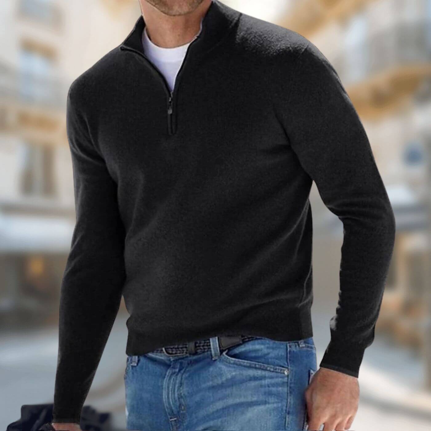 Theo™ - Komfortabel Genser med Kvart Glidelås