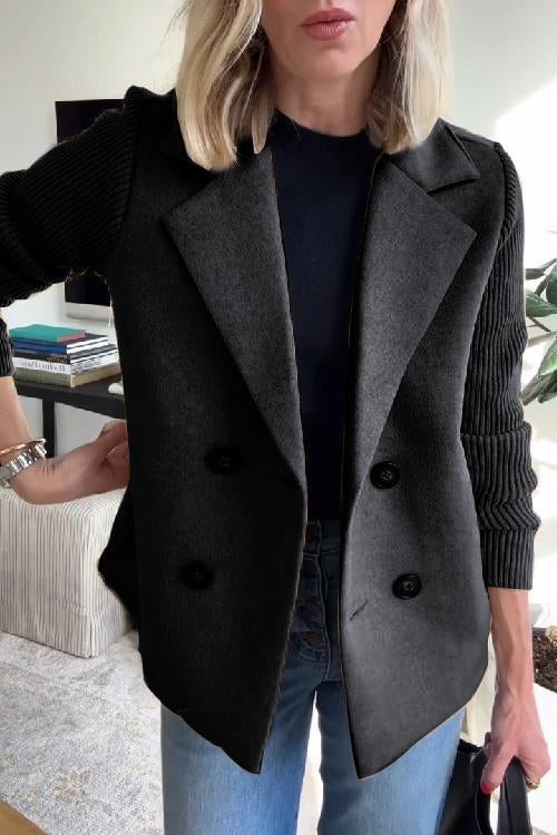Celeste | Elegant Blazer med Strikkede Ermer